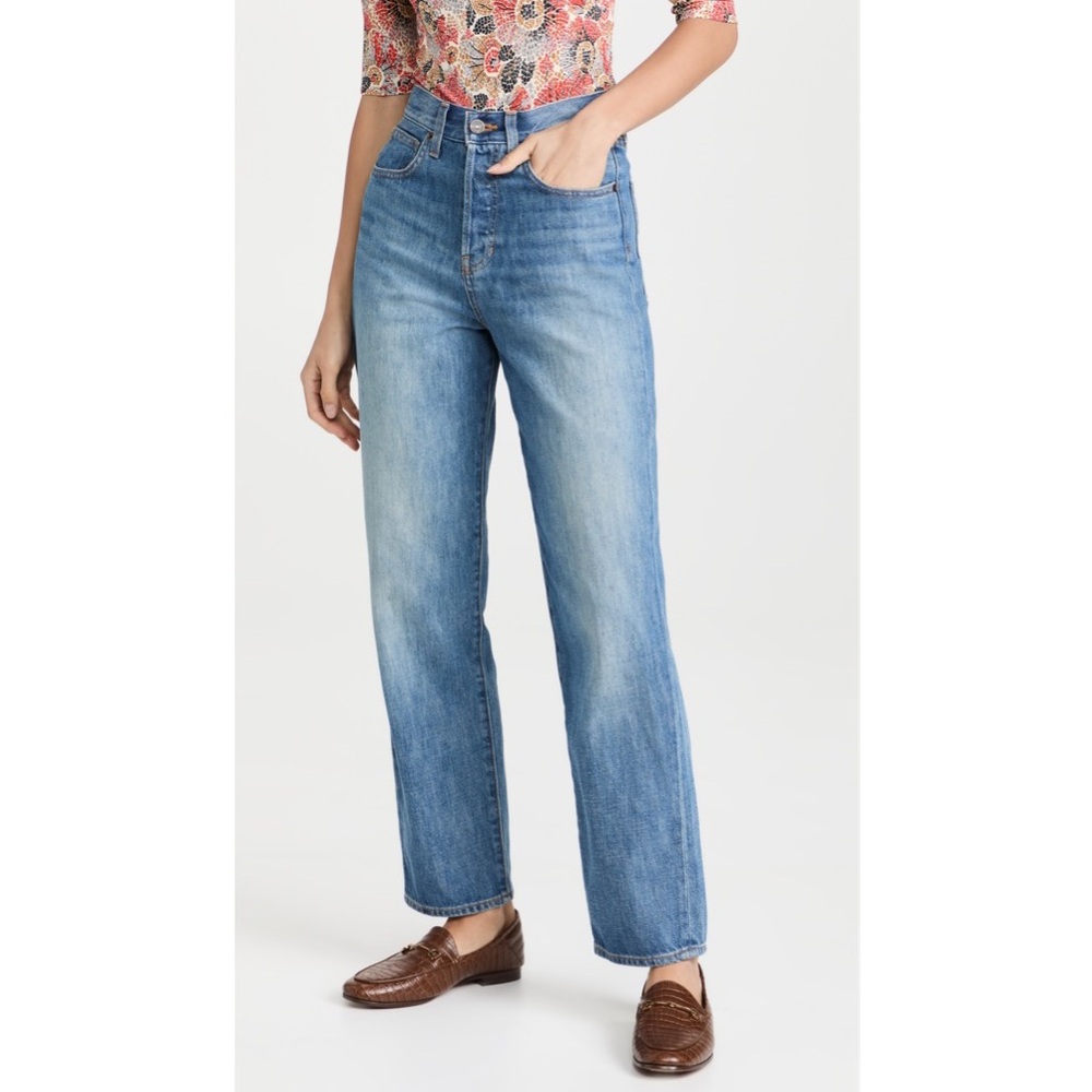 Veronica Beard Blake Classic Straight High Rise Denim Jeans Nova Wash Size 24/00